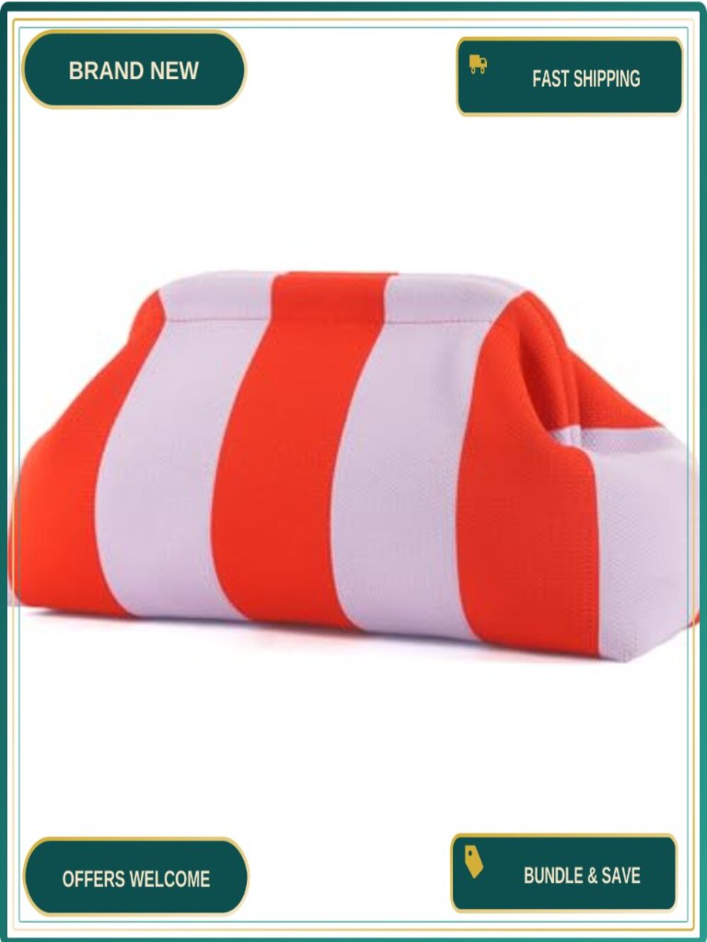 Woven Clutch Purse for Women - Summer Beach Vacation Evening Handbag